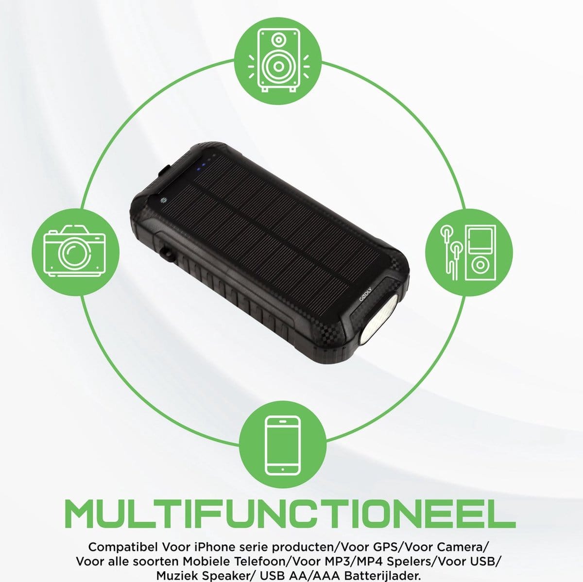 GØDLY® Solar Powerbank - 33000 mAh