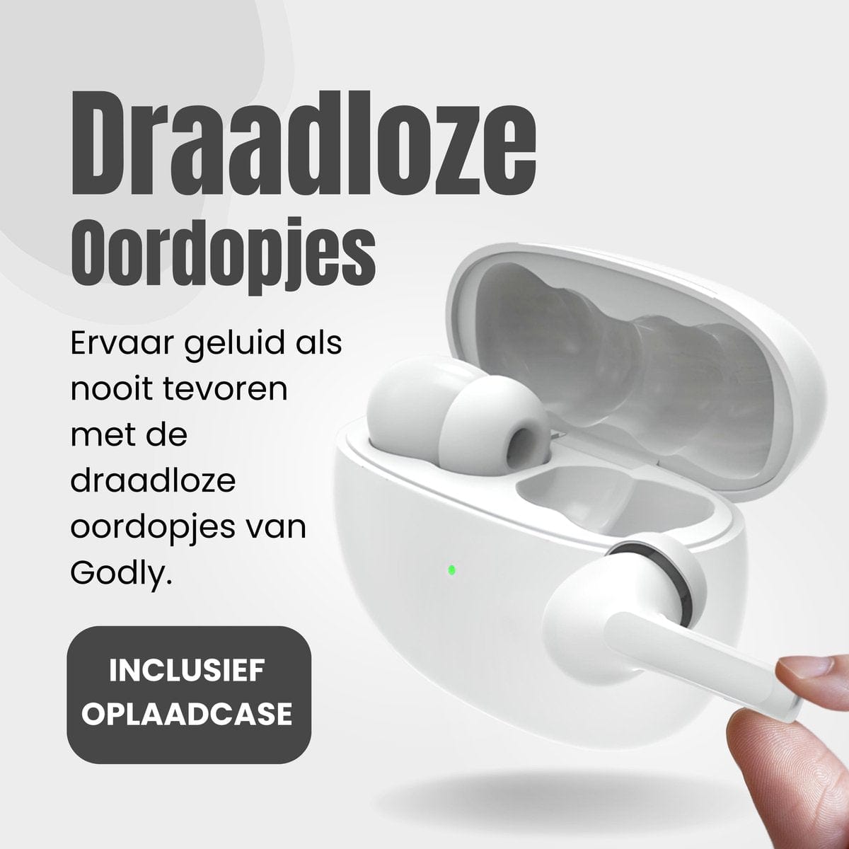 GØDLY® V Premium Draadloze Oordopjes - Wit