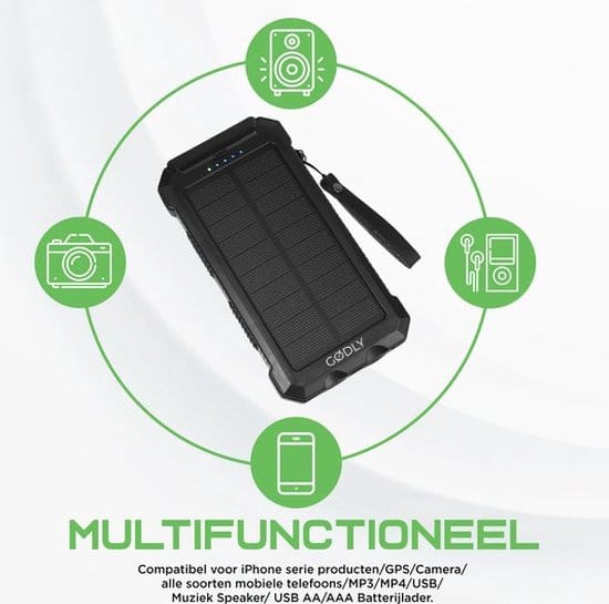 GØDLY® Solar Powerbank - 30000 mAh