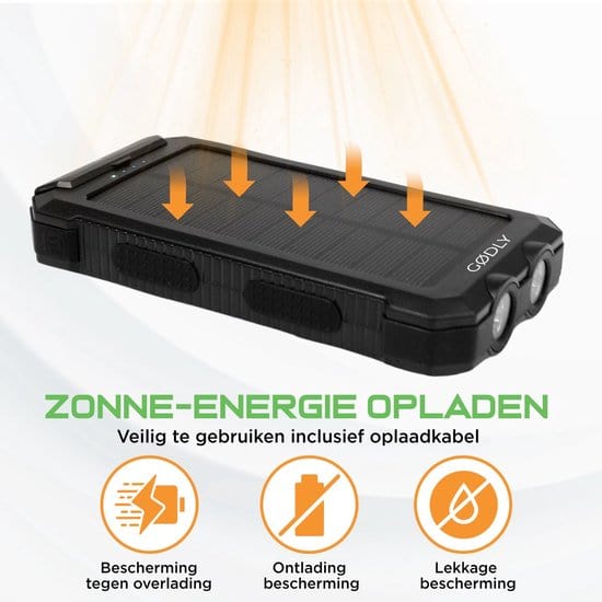 GØDLY® Solar Powerbank - 30000 mAh