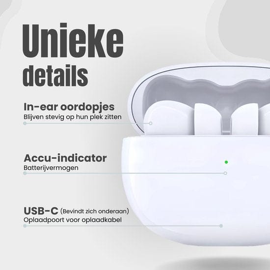 GØDLY® V Premium Draadloze Oordopjes - Wit