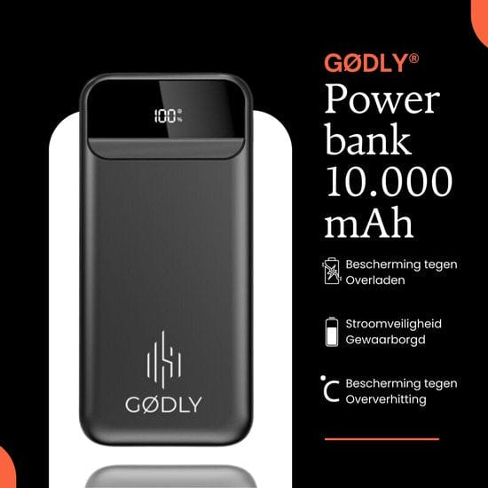 GØDLY® Powerbank - 10.000 mAh
