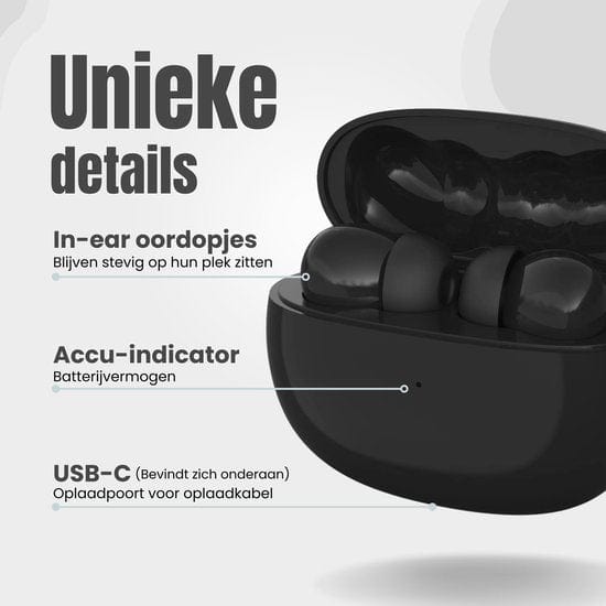 GØDLY® V Premium Draadloze Oordopjes - Zwart