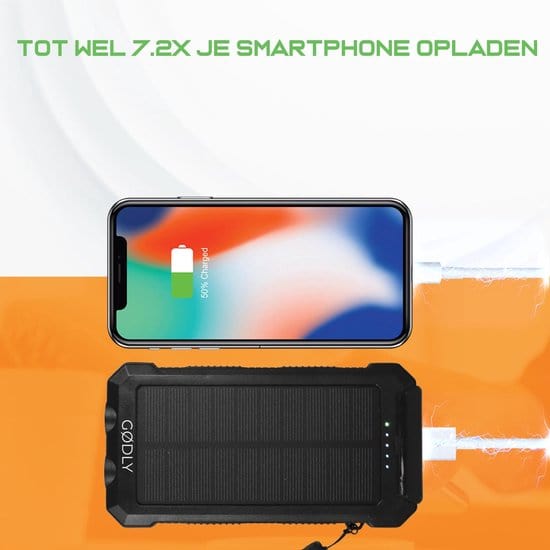 GØDLY® Solar Powerbank - 30000 mAh