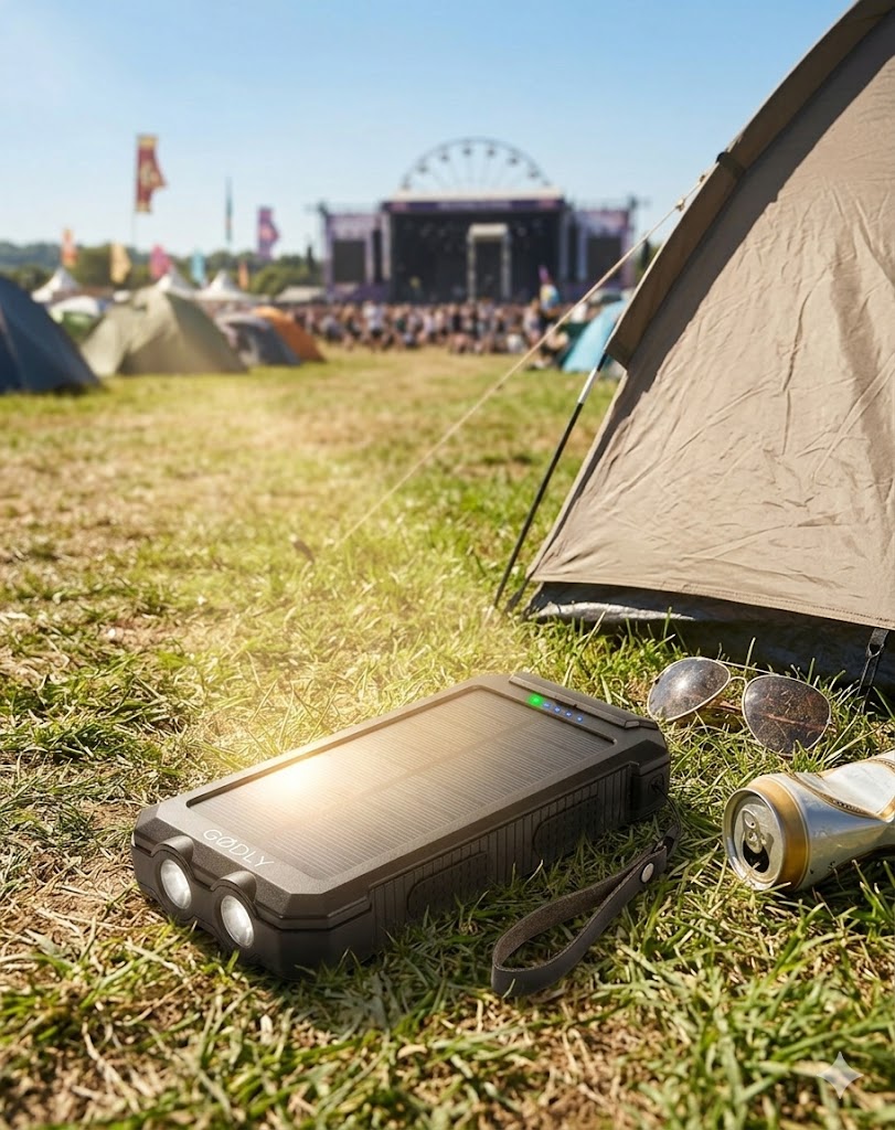 Nooit meer een lege telefoon op een festival.